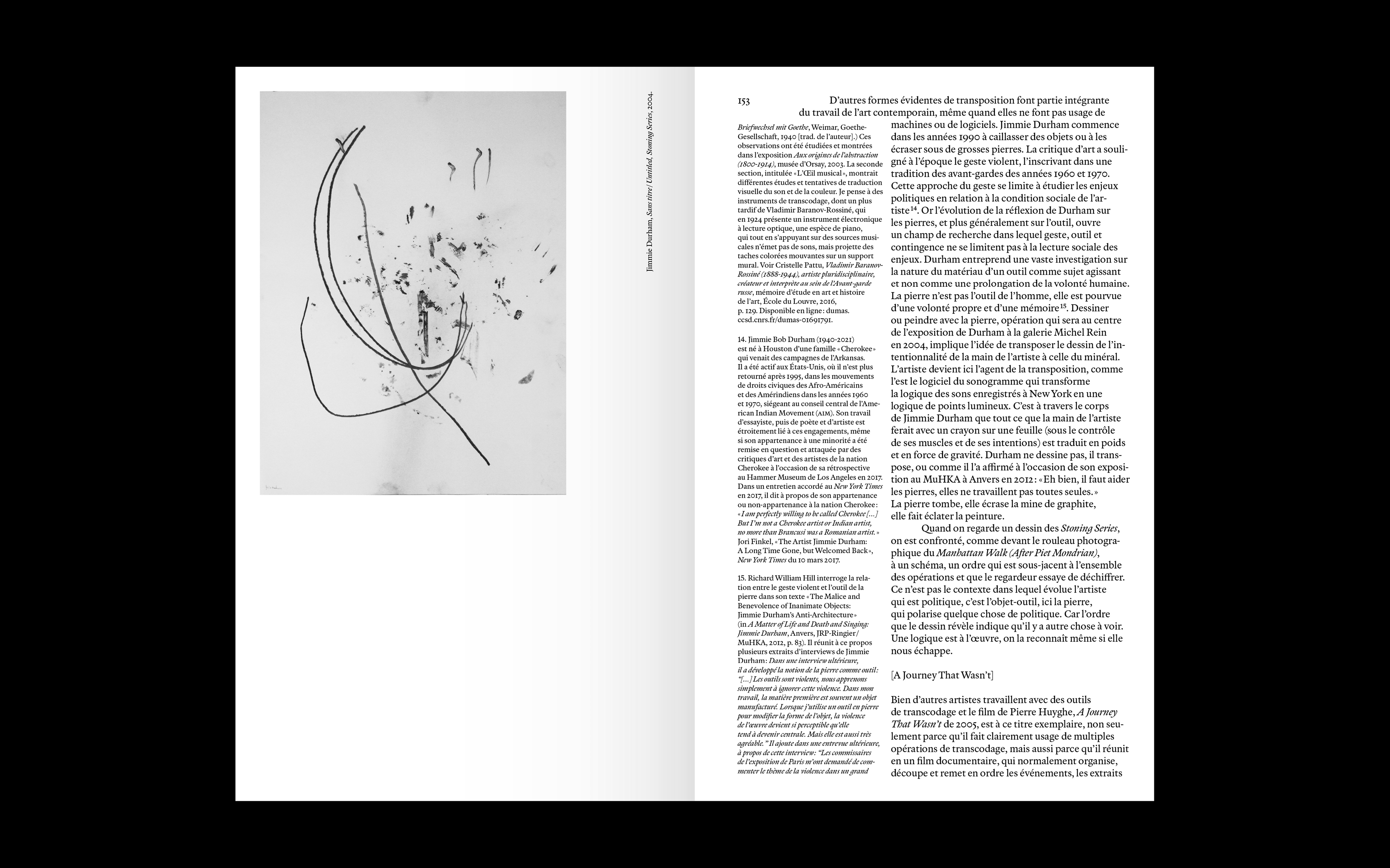 Horizon des formes, langues vivantes de l'art contemporain, double spread page