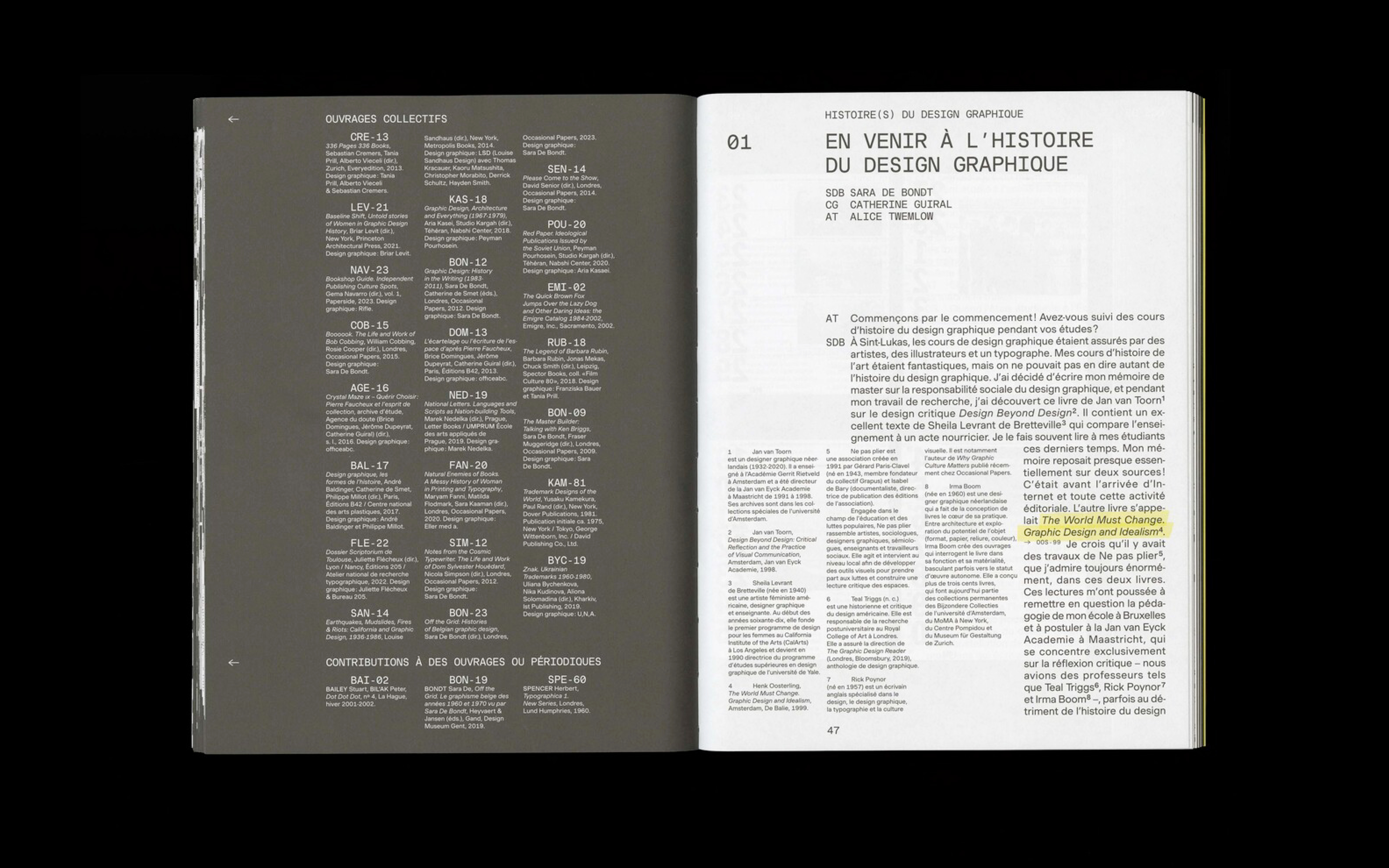 Graphisme en France, double spread