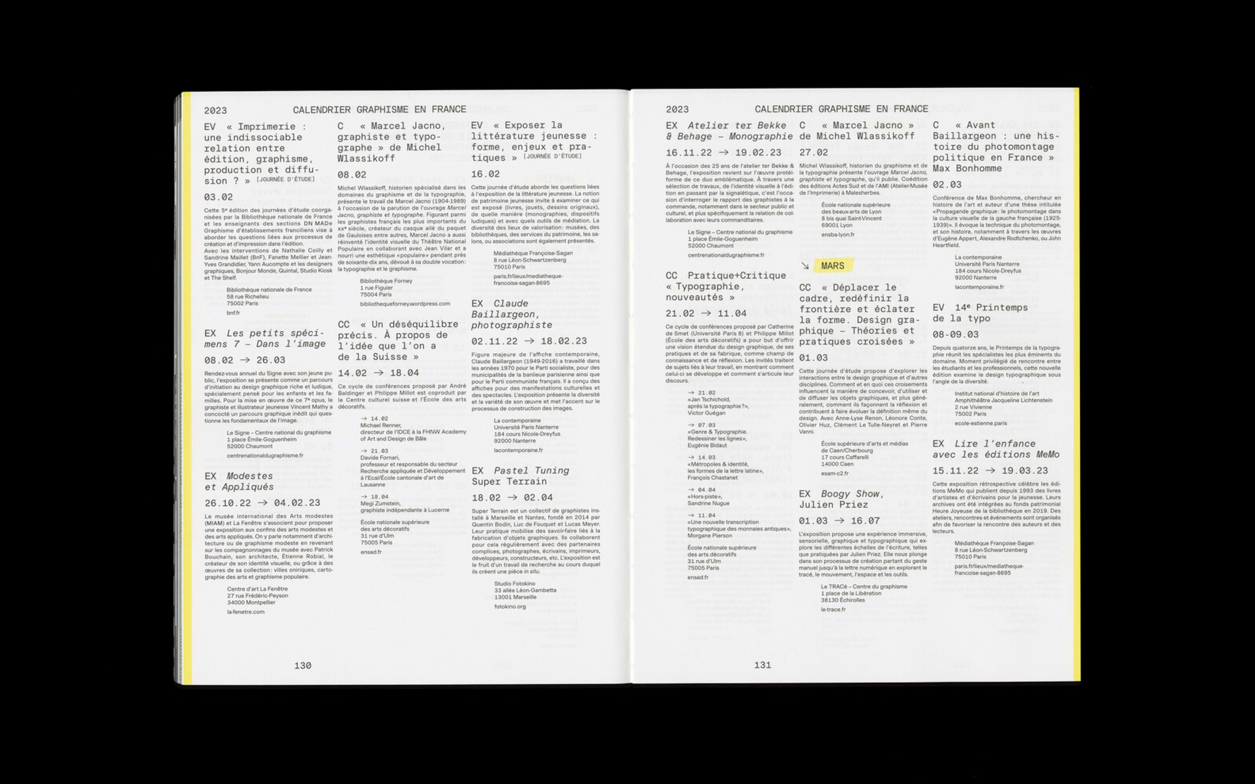 Graphisme en France, double spread