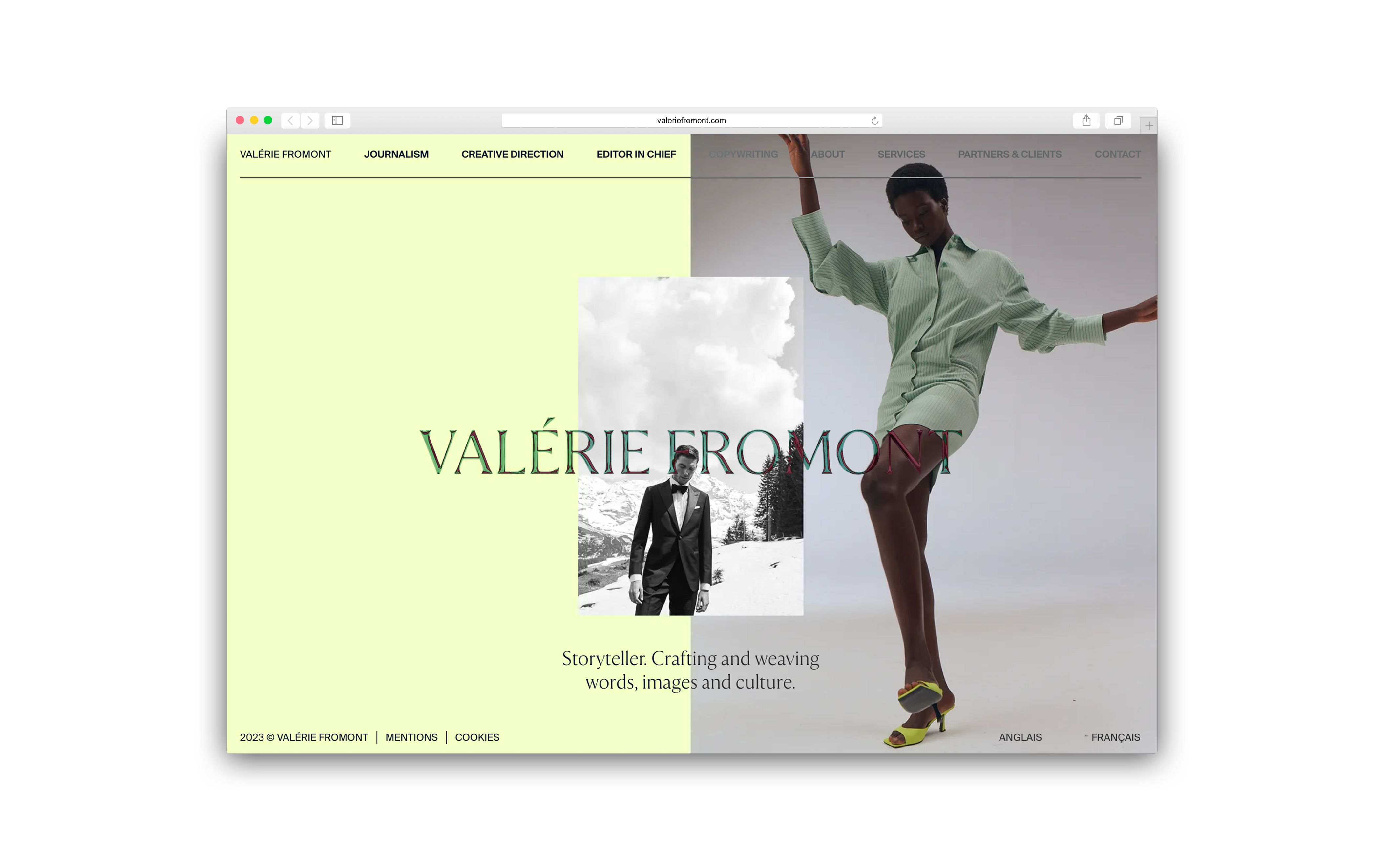 Valerie Fromont, website overview