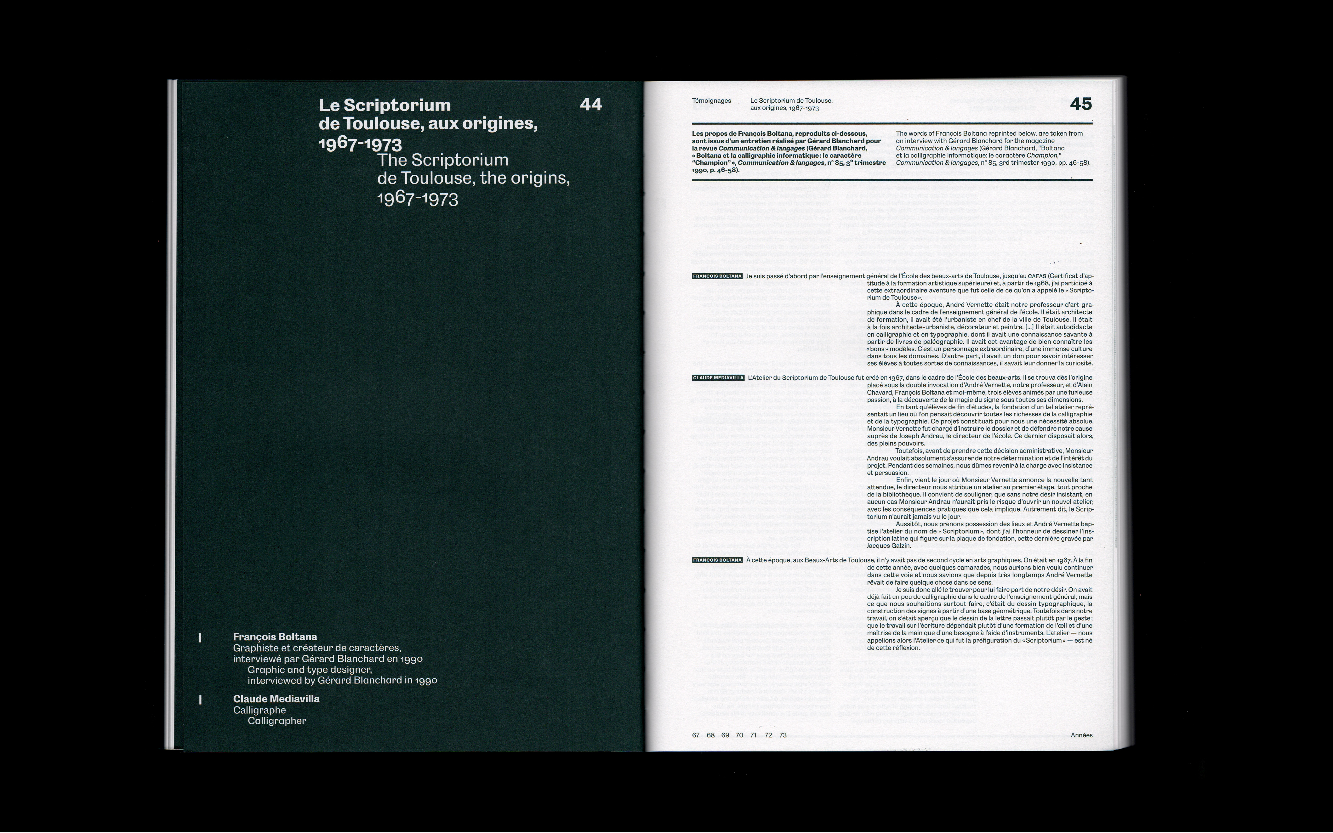 Dossier Scriptorium de Toulouse, double spread pages