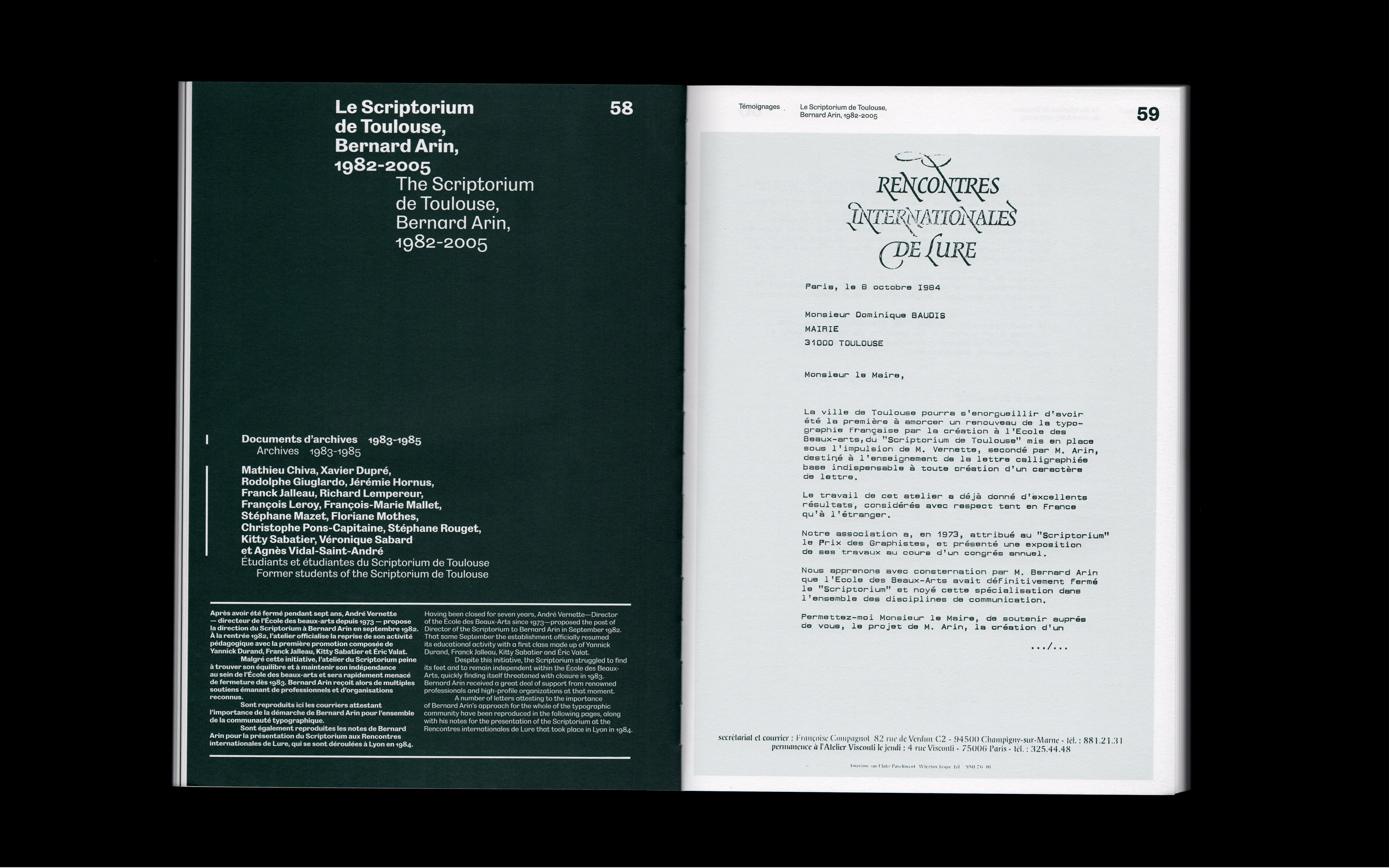 Dossier Scriptorium de Toulouse, double spread pages